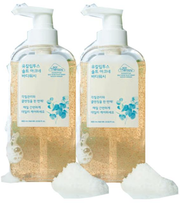 유칼립투스 솔트아크네 바디워시 우디브리즈, 2개, 400ml