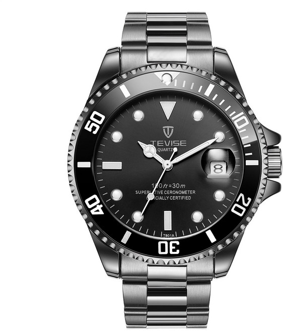 리볼루션 방수 메탈 쿼츠 시계 야광 데일리 남성 패션 캐쥬얼 정장