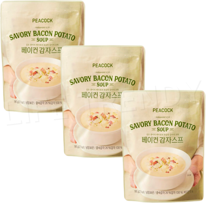 피코크 베이컨감자스프, 3개, 190g