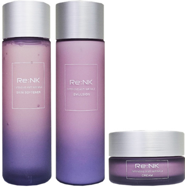 리엔케이 인텐시브 안티링클 기초 3종 (스킨 + 에멀젼 + 크림) + 랜덤샘플 2p, 1세트