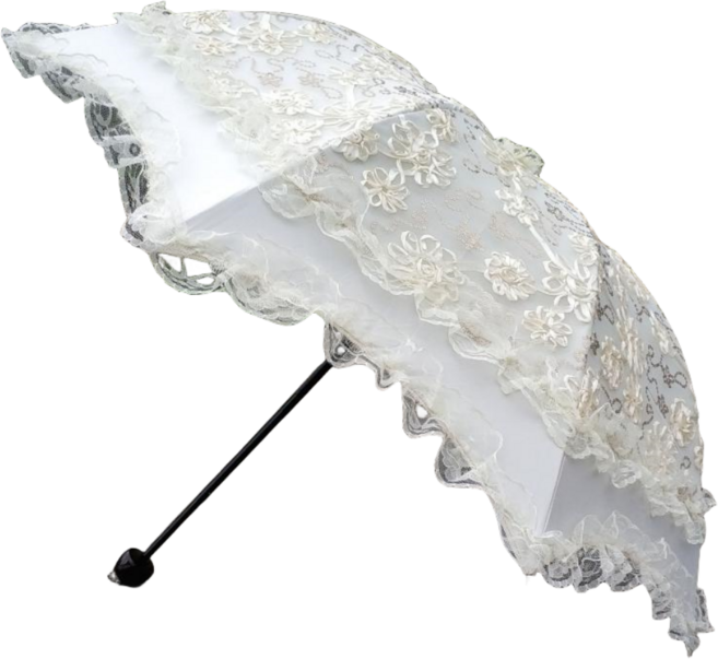 레이스양산 암막양산 레이스 자수 꽃 스팽글 비닐 두 배 자외선 방지 양산 태양 우산 공주 써니 핑크