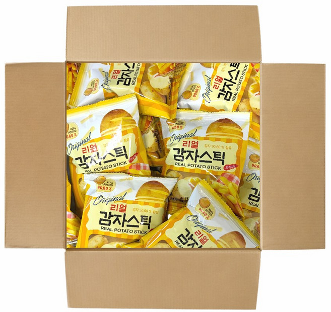 오리지날 리얼 감자스틱 감자맛 스낵 대용량 개별포장, 40개, 20g
