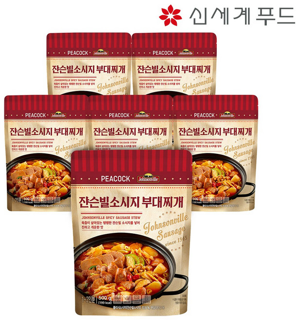 피코크 잔슨빌 소시지 부대찌개 500g x 2, 6개