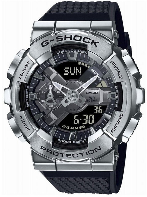 지샥 메탈 커버 크로노그래프 프로텍션 WR 20바 남성 스포츠 손목시계 GM-110-1AJF