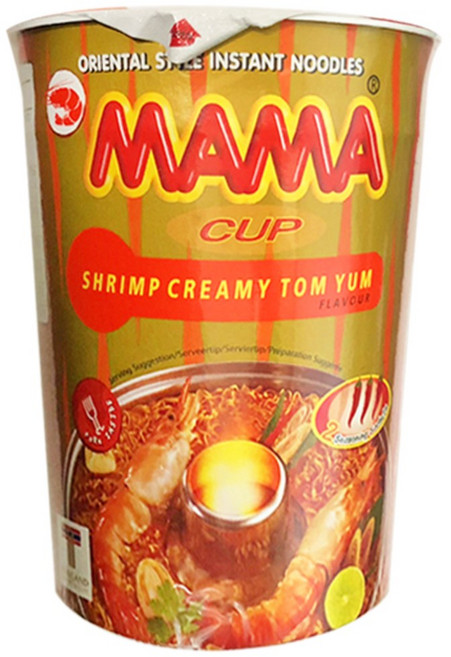 마마 태국라면 컵라면 쉬림 크리미 플레이버, 1개