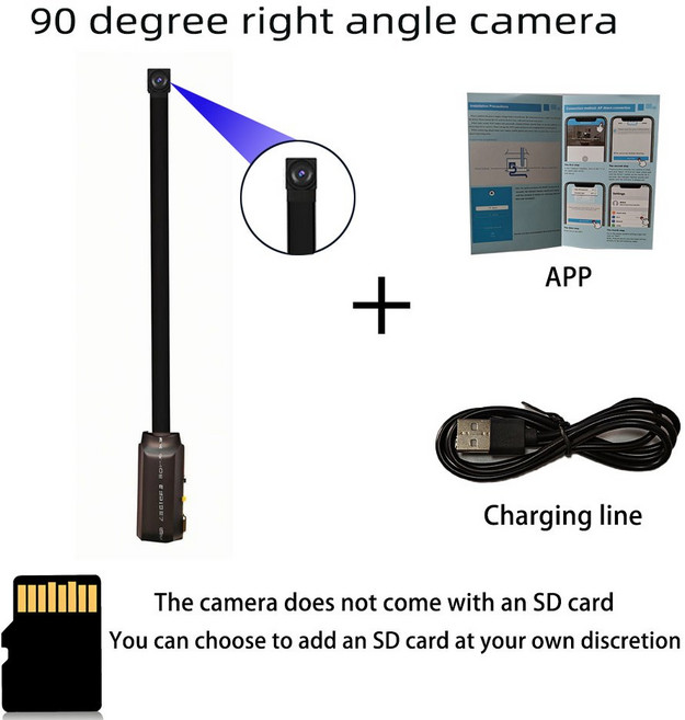 4K HD 미니 카메라 보기 지원 동작 WIFI DIY HD 스타일 카메라 원격 소형 무선 감지, 01 Add 128GB card, 01 CHINA, 90 degr camera