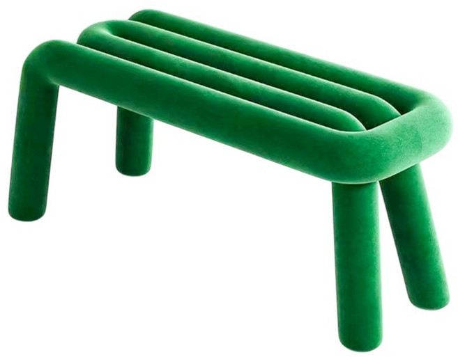 VITALO 인테리어 볼드벤치 까페 의자 롱 체어 현관 쇼룸 스튜디오 의자, 1개, 그린(GREEN)
