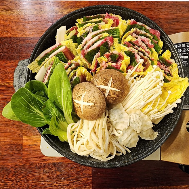 키친 올인원 코팅전골냄비 밀푀유 샤브샤브 감자탕 양수 전골팬, 26cm