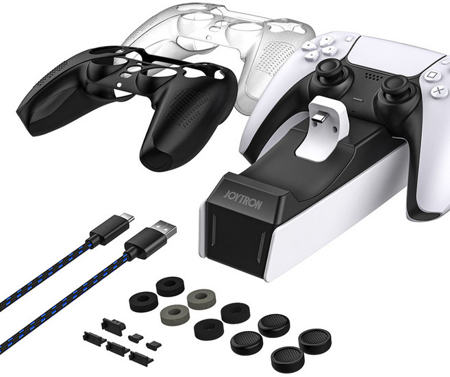 조이트론 PS5 듀얼센스 충전기 거치대 악세사리 세트, 1개, PS5올인원스타터키트