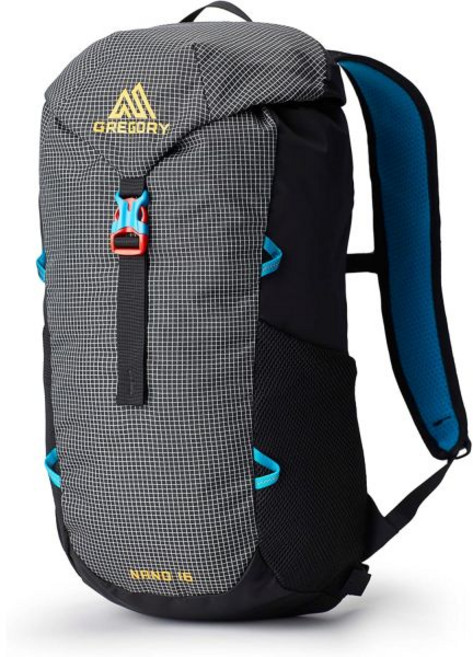 그레고리 나노 16L 하이킹 트래블 백팩, One Size, Techno Black