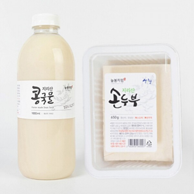 지리산 콩국물 1000ml 1병 손두부650g 1모 _부리골, 650g, 1개