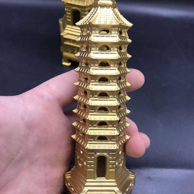 文昌塔 9層 純銅 擺件, 如圖所示, 1個