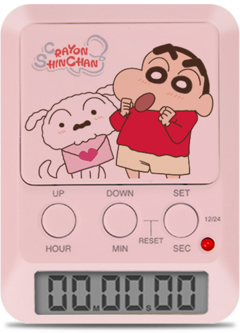 짱구스톱워치 공부타이머 드레텍콜라보, 러브레터짱구, 1개, 러브레터짱구