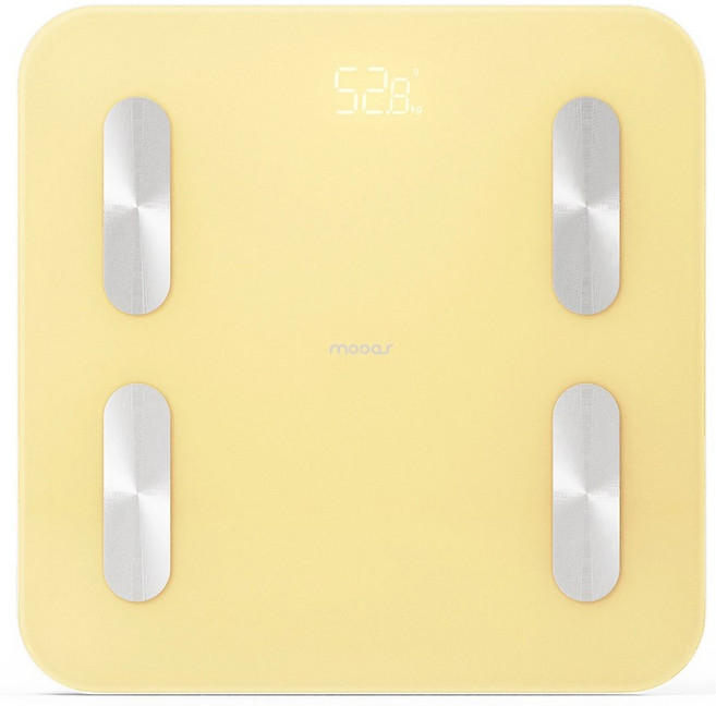 [코스트코] 무아스 스마트 체성분 체중계 모델MBCS9 /19가지신체지수데이터 건강관리/체지방체중계/디지털관리/근육운동선수 모드지원/6mm강화유리/전원자동 ON/OFF, MBCS3, 옐로우, 1개