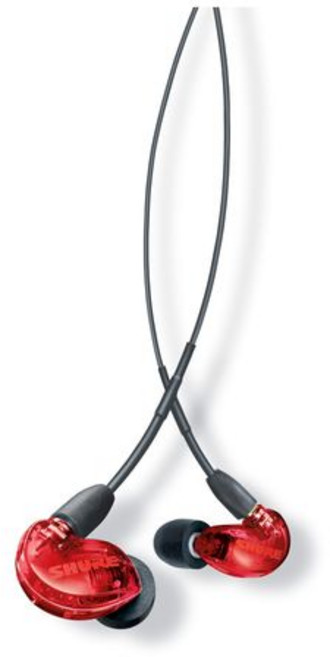 SHURE SE215 SPE-RD-A 116 cm 슈어 이어폰 유선 레드 패시브 노이즈 캔슬링
