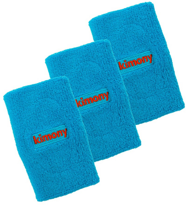 키모니 스포츠 밴드 30수 코튼 땀흡수 긴 손목아대, 블루그린, 3개