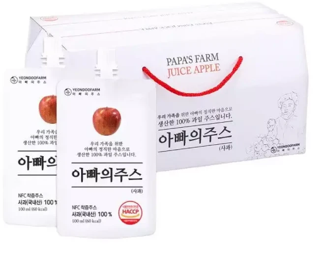 아빠의주스 사과즙 100ml 20개입 1박스