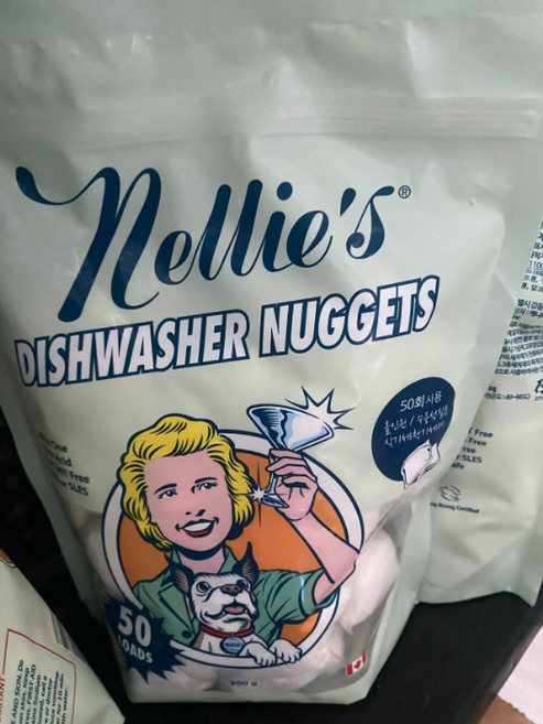 [넬리] 소다 자동 식기세척기 세제 너겟 (50회) 파우치, 1개