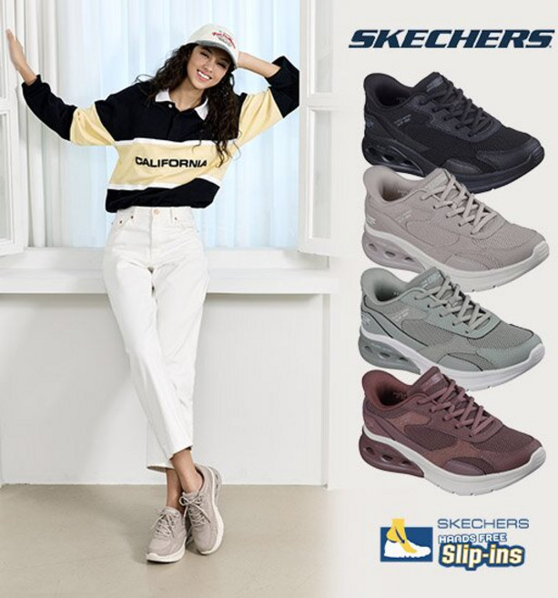 스케쳐스 여성용 밥스 에어펌프 슬립인스 워킹화