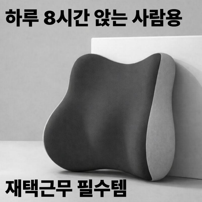 루제아나 인체공학 요추지지 차량용 허리쿠션, 1개, 그레이