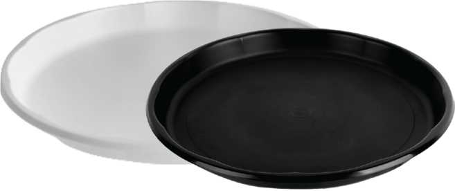 다회용 원형접시 330파이 - 블랙, 1개