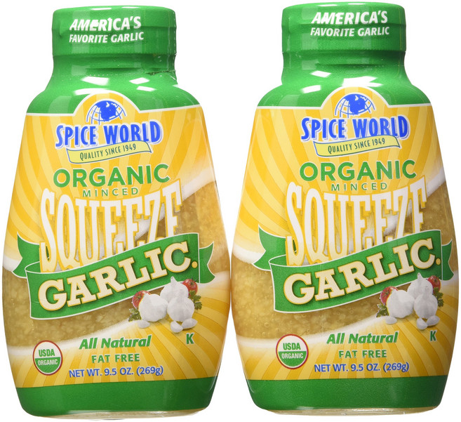 스파이스 월드 마늘 유기농 다진 마늘 스퀴즈 병 9.5 온스 (2팩) 스파이스 월드 마늘 유기농 다진 마늘 스퀴즈 병 9.5 온스 (2팩), 1개