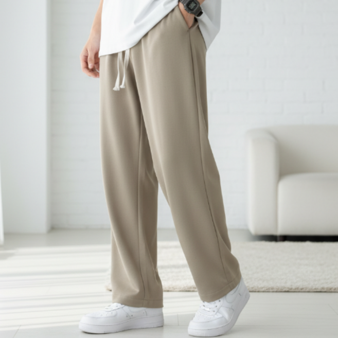남성 봄여름 와이드 냉감 슬랙스 일자 팬츠