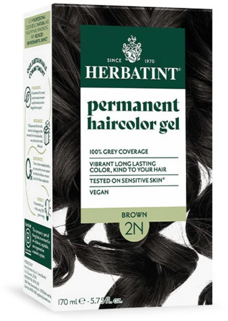 허버틴트 퍼머넌트 헤어컬러 젤 135ml, 2N, 1개 - 쿠팡