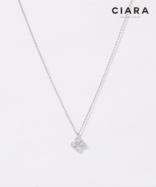 CIARA 14K Lainate 큐트 캐럿 클로버 심플 목걸이(GoldPlated)