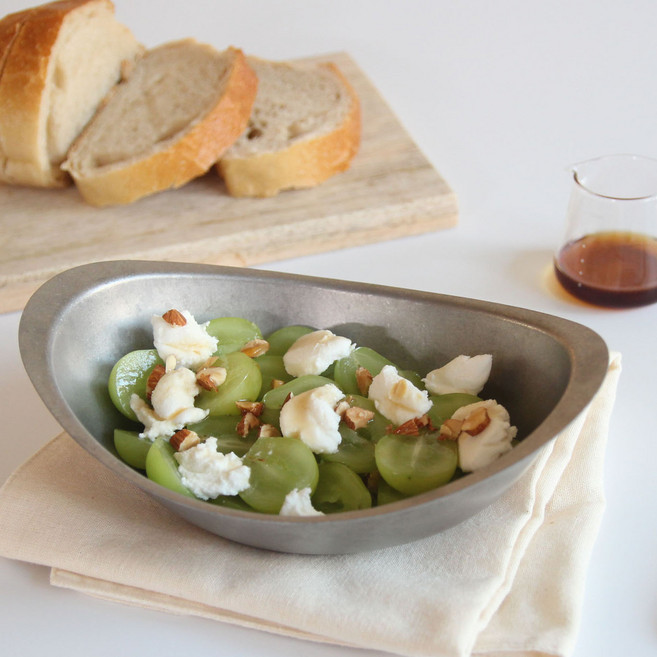 더플라토 빈티지무드 무광 파스타 샐러드 카레 오벌 스텐 볼 3size, L, 1개