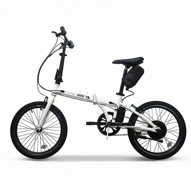 AU테크 스카닉 M20 미니벨로 전기자전거 24V 5Ah 택배배송, 스카닉 M20 24V 5A 화이트 {HC}, 스틸