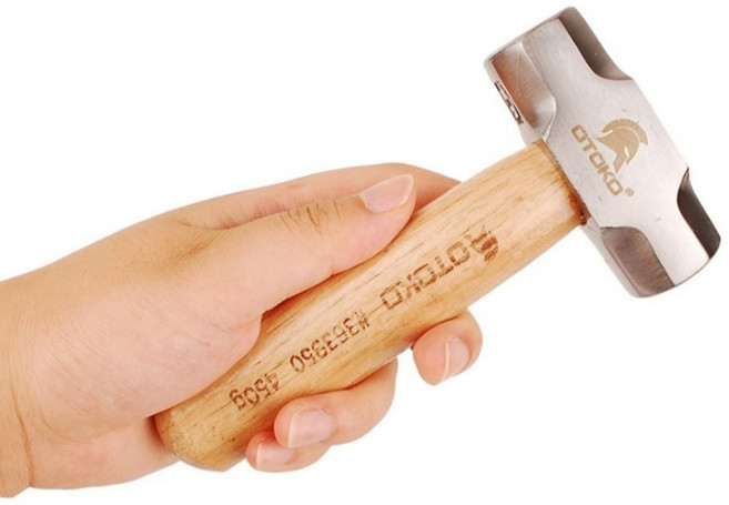 미니 중량 돌망치 450g 휴대용 작업용 망치 수공구 diy공구 석재망치, 1