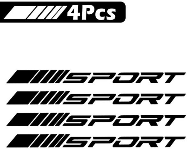 패션 자동차 스티커 휠 림 스포츠 레이싱 데칼 장식 엠블럼 스타일링 SUV트럭 접착 액세서리 4 개, [01] 4pcs Black