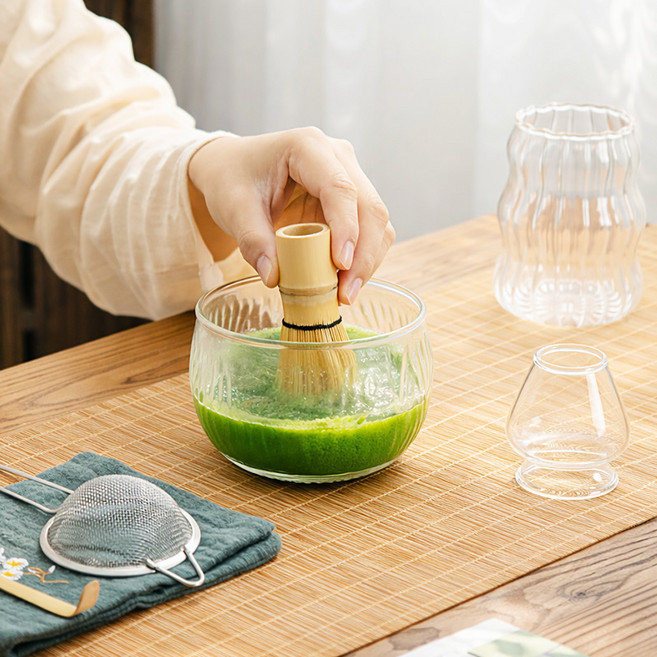 내열유리 말차다도 7종세트, [선물포장]유리말차도구세트, 1개