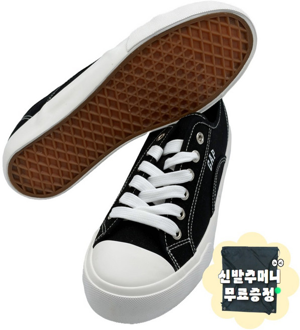 GAP 스티치 캔버스 블랙 가성비 스니커즈