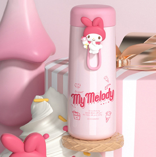 산리오 스텐 보온 보냉 텀블러 파스텔 마이멜로디 350ml, 본상품선택, 1개