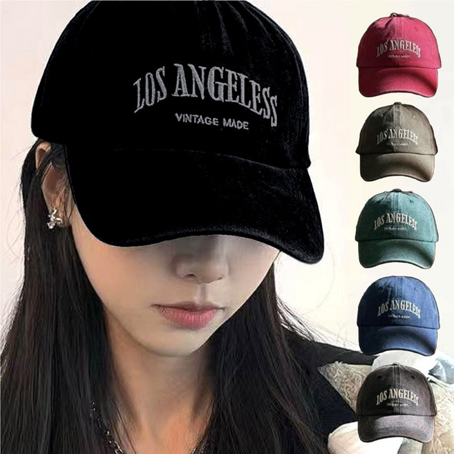 CANCRI 빈티지 워싱 남녀공용 볼캡 LA 야구모자