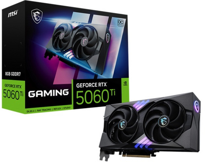 MSI 지포스 RTX 5060 Ti 게이밍 OC D7 16GB 트윈프로져, 블랙