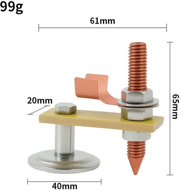 용접 자석 헤드 마그네틱 용접 접지 클램프 홀더 고정 장치 강력 용접기 판금 수리 기계 접지선 클램프, 01 Single Head