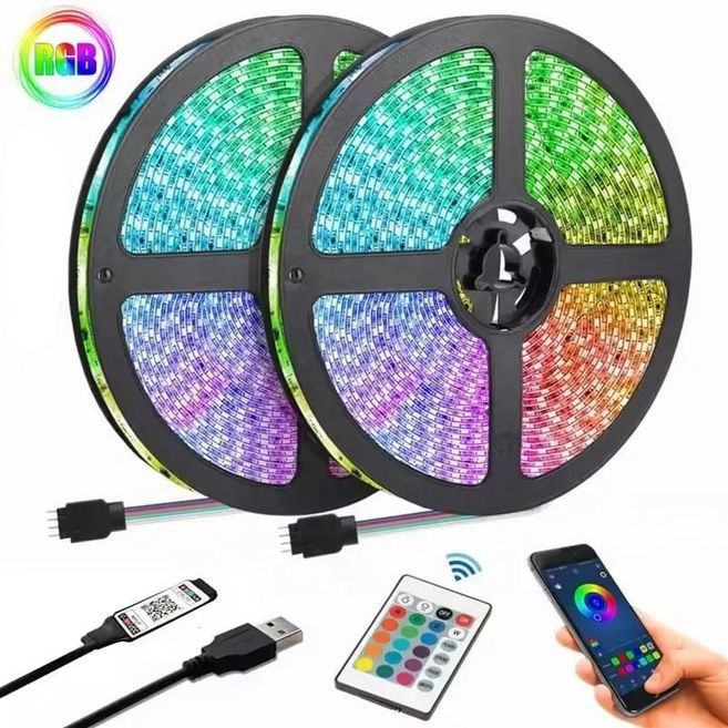 RGB USB LED 바 스트립 조명 간접 조명용 방 3M 거실 침실, 1개, RGB16색상