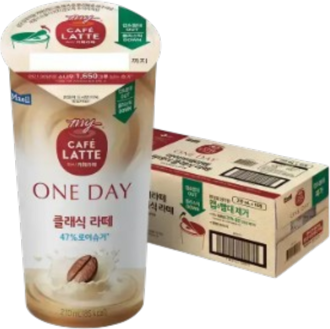 [매일]마이카페라떼 원데이 로어슈거 클래식라떼 210ml, 1박스, 10개입