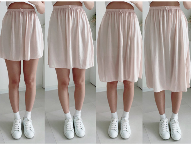 하이츠클럽 인견 속치마 원피스 이너 3부 5부 7부 9부 정전기 비침 방지