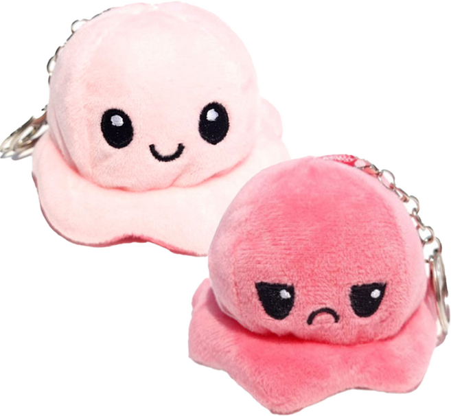 [당일발송 최고품질] 로앤제이 문어인형 반전문어 키링 10cm, 2.연핑크/진분홍 키링, 1개