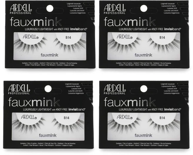 아델 인조 밍크 속눈썹 814 블랙 4개 팩 아델 인조 밍크 속눈썹 814 블랙 4개 팩, Faux Mink 814 Black, 1개, Black - 쿠팡