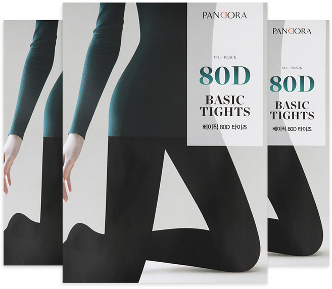 판도라by비비안 베이직 80D 타이즈 3매세트