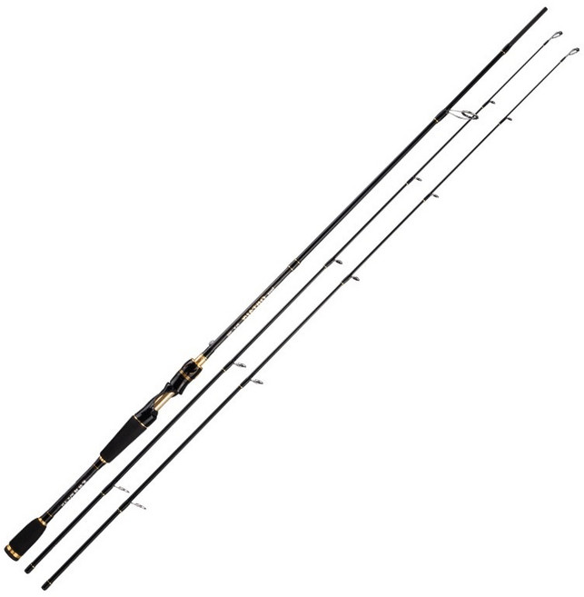 FISHHUNTER 스피닝로드 M+MH 고탄소 루어 낚싯대 세트 원투 바다 낚시, 210cm