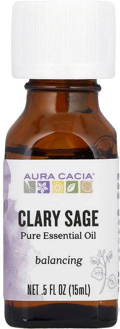 Aura Cacia 100% 순수 에센셜 오일 클라리 세이지 밸런싱 15ml (0.5 fl oz) Cacia (아우라 카시아), 1개 - 쿠팡