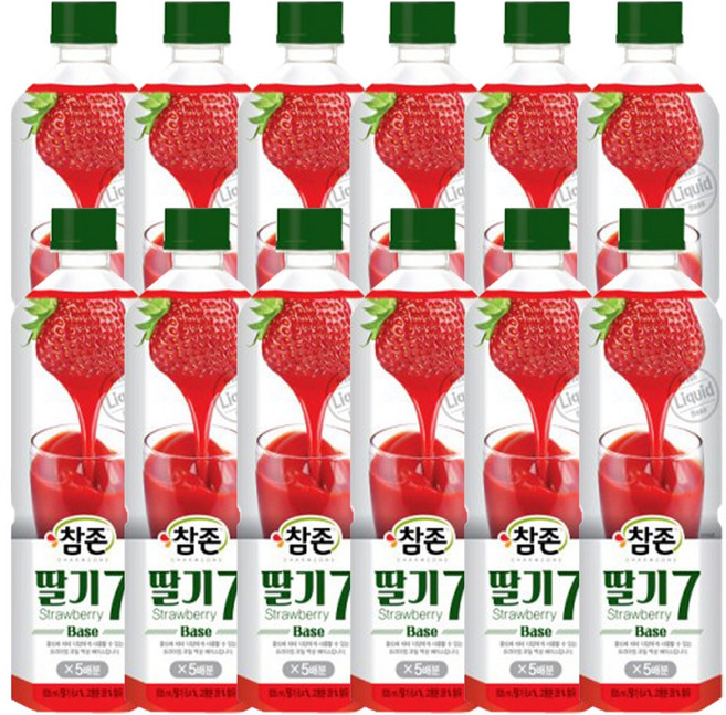 참존식품 딸기7 원액 주스, 12개, 835ml