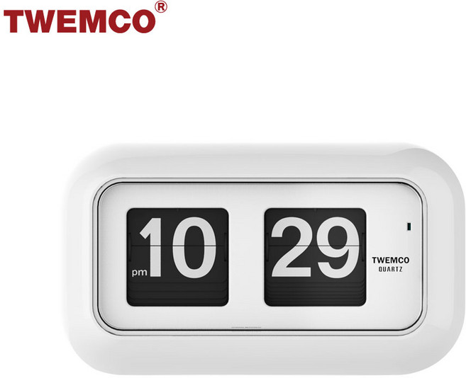 트웸코 QT-35 플립 탁상시계 벽시계 겸용, 화이트
