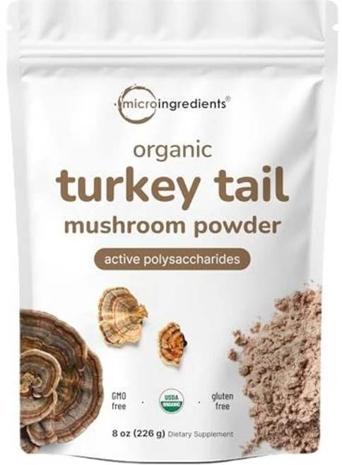 마이크로 성분 유기농 운지버섯 분말 (50:1 추출물) 2 Micro Ingredients Organic Turkey Tail Mushroom Powder (50:1 Extrac, 1개 - 쿠팡